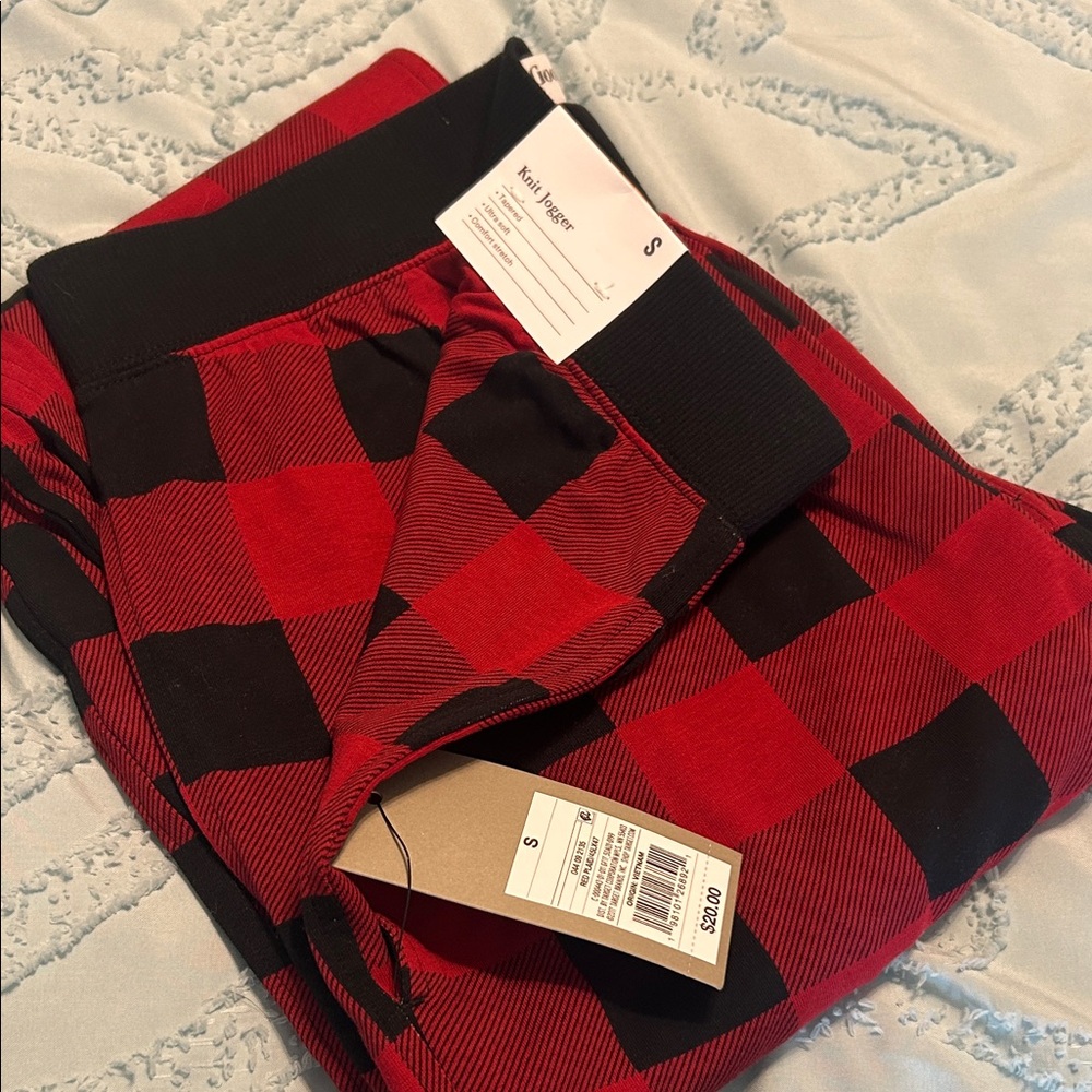 Knit Jogger Pajama Pants- plaid men’s PJ pants